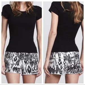 Bleu Lab reversible coated black jean shorts